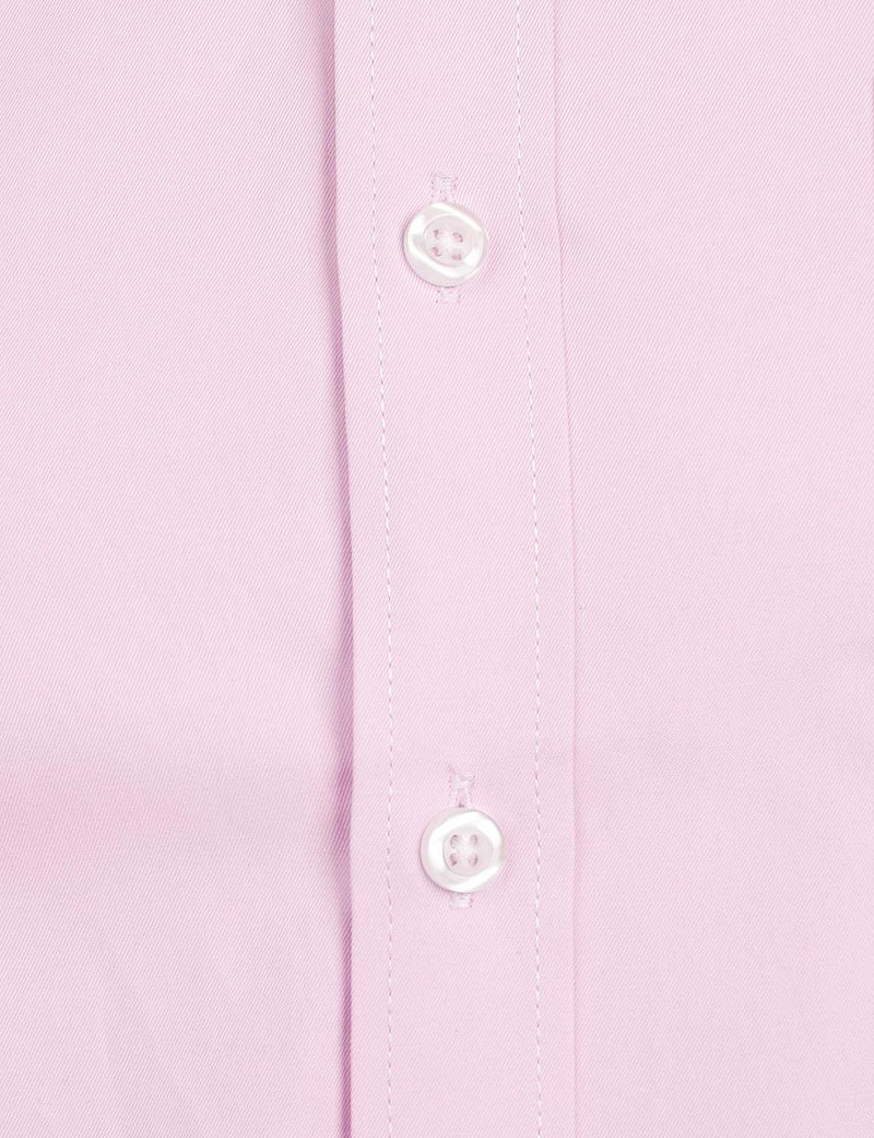 ZEROYAA Men's Long Sleeve Dress Shirt Solid Slim Fit Casual Business Formal Button Up Shirts with Pocket ZSSCL01 Pink Small - Image 3